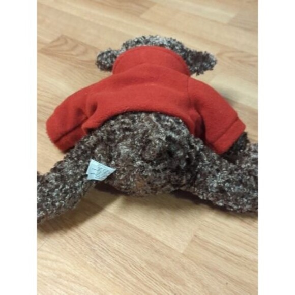 Animal Adventure Teddy Bear Plush Christmas Red Jacket 12" 2002 Stuffed Animal - Picture 6 of 9